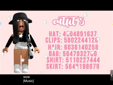 Open the Settings option in the Menu. . Outfit codes roblox